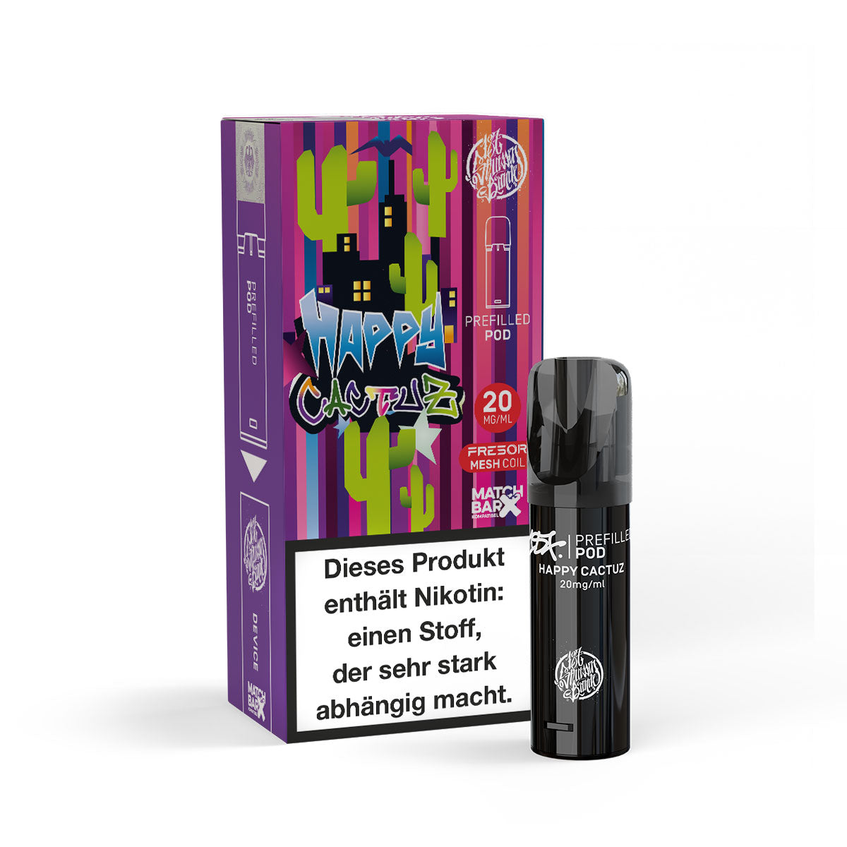 e-liquid pod 187 strassenbande mit 20mg nikotin happy cactuz