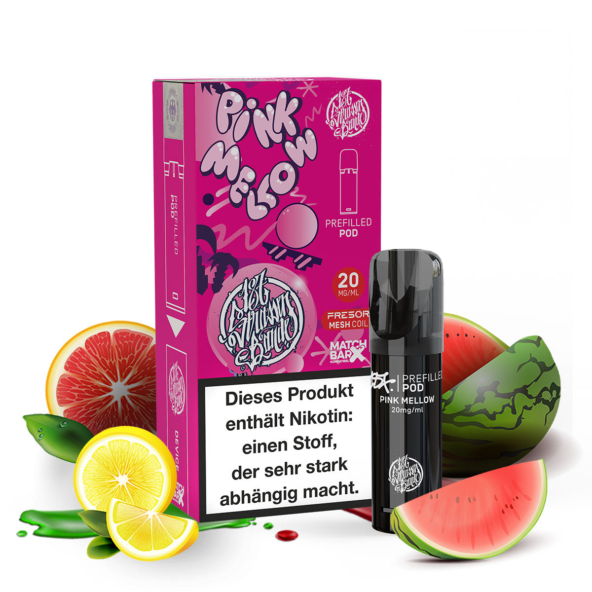 e-liquid pod 187 strassenbande mit 20mg nikotin pink mellow