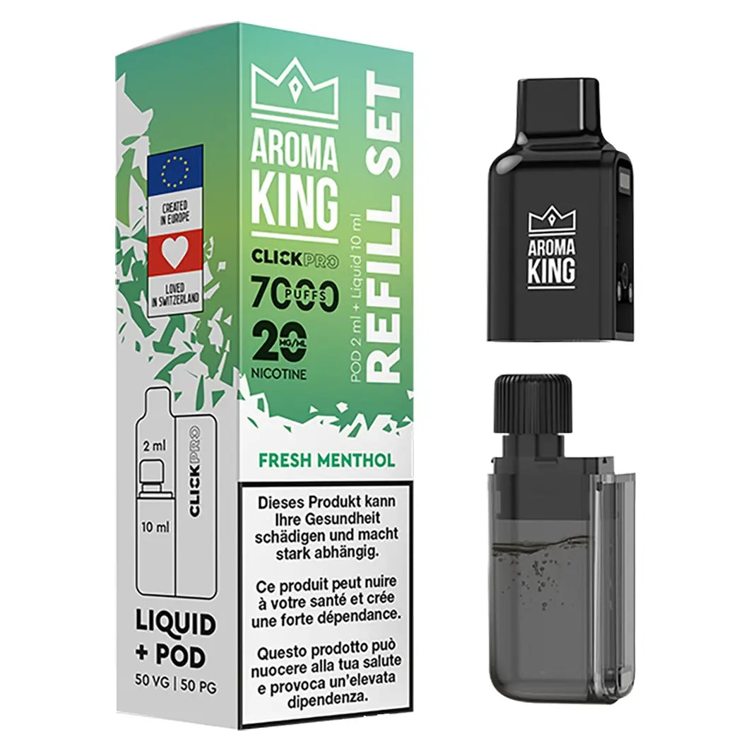 AROMA KING click pro pod fresh menthol 20mg menthol und minze nachfüllset