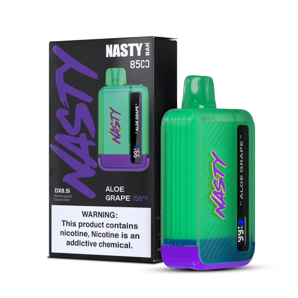 nasty bar dx vape 8500 puffs mit 20mg nikotin aloe grape