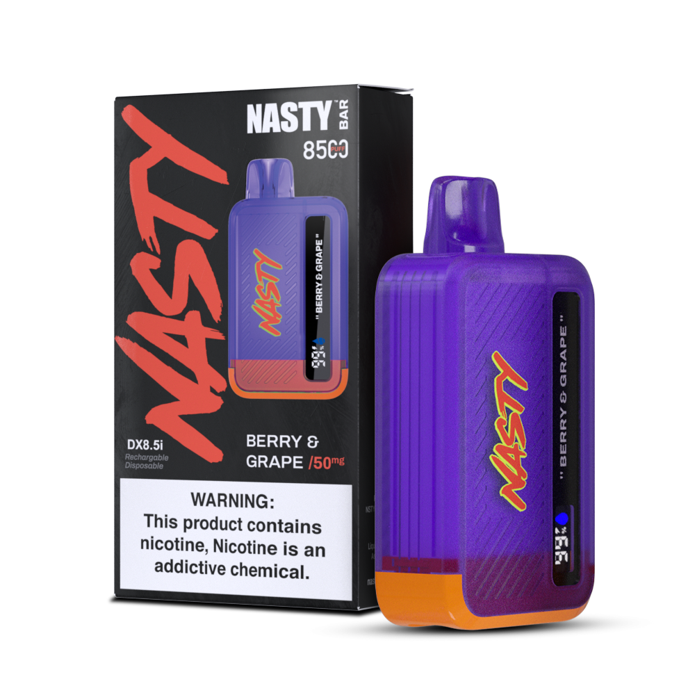 nasty bar dx vape 8500 puffs mit 20mg nikotin berry grape