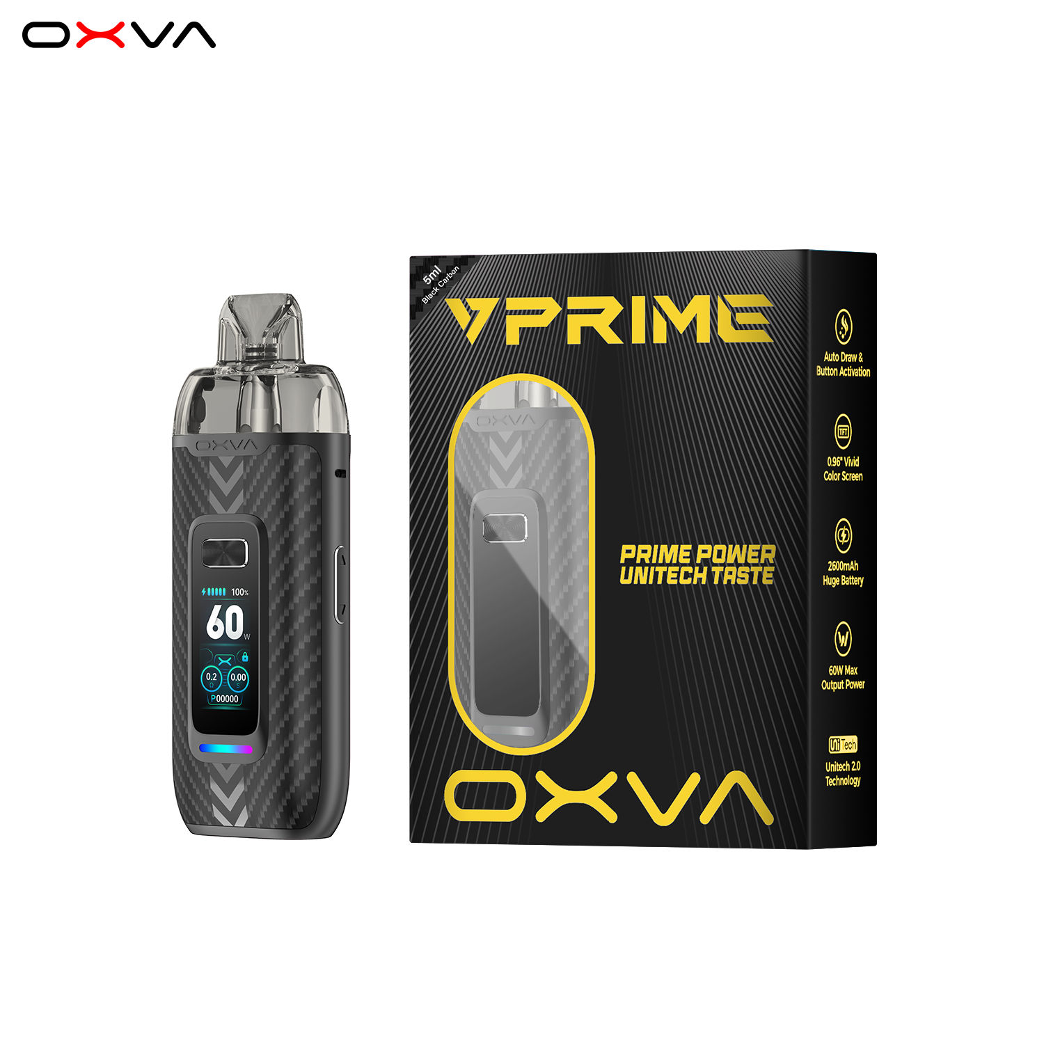 e-zigarette oxva vprime schwarz carbon set