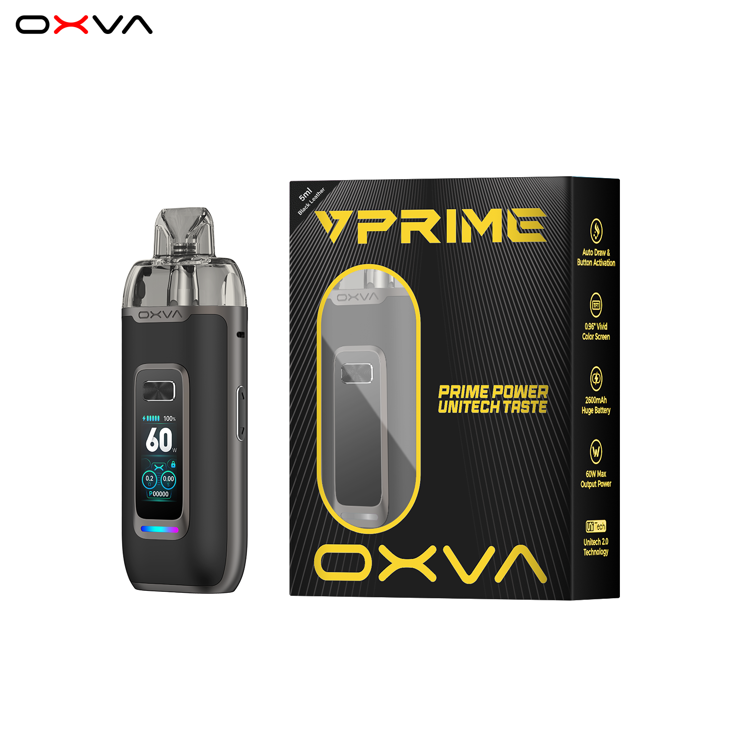 e-zigarette oxva vprime schwarz leder set