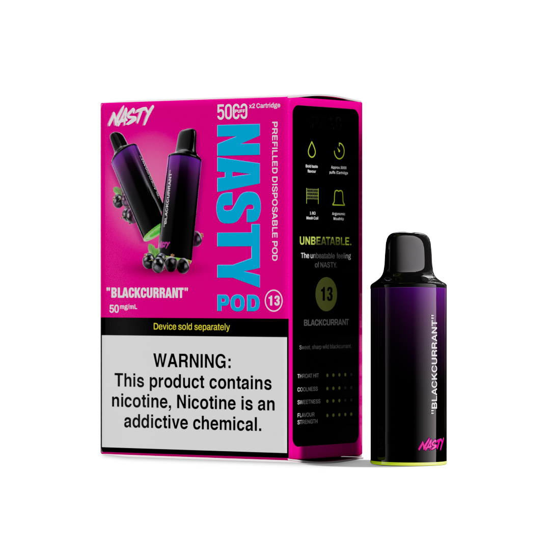 nasty px10 pods 5000puffs mit 20mg nikotin blackcurrant