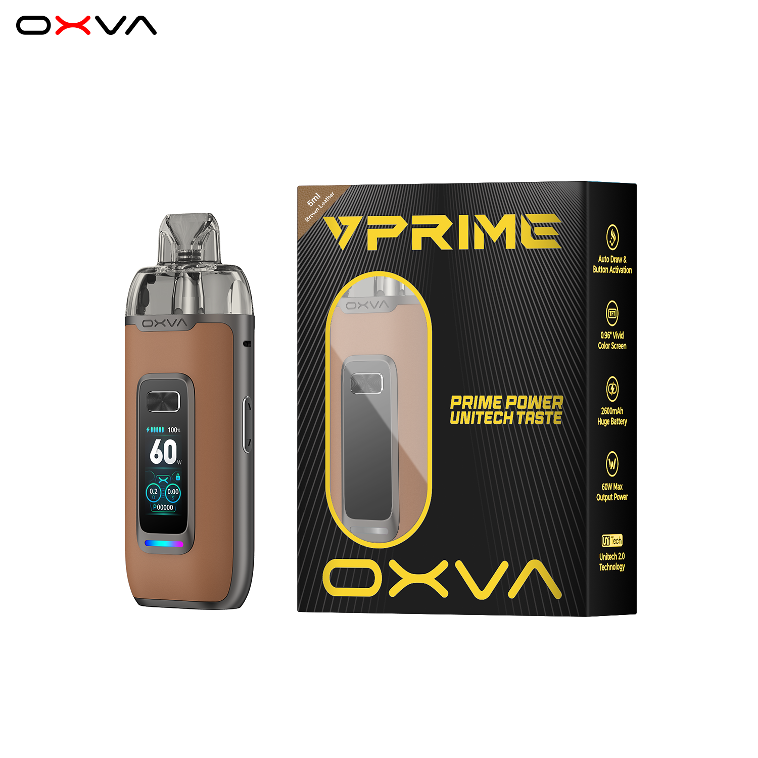 e-zigarette oxva vprime brown leder set