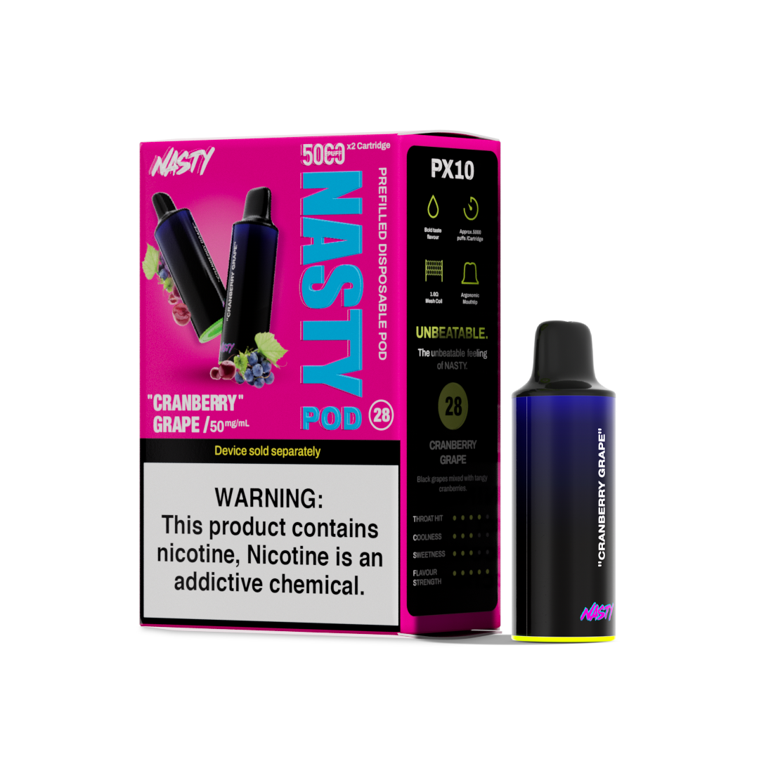 nasty px10 pods 5000puffs mit 20mg nikotin cranberry grape