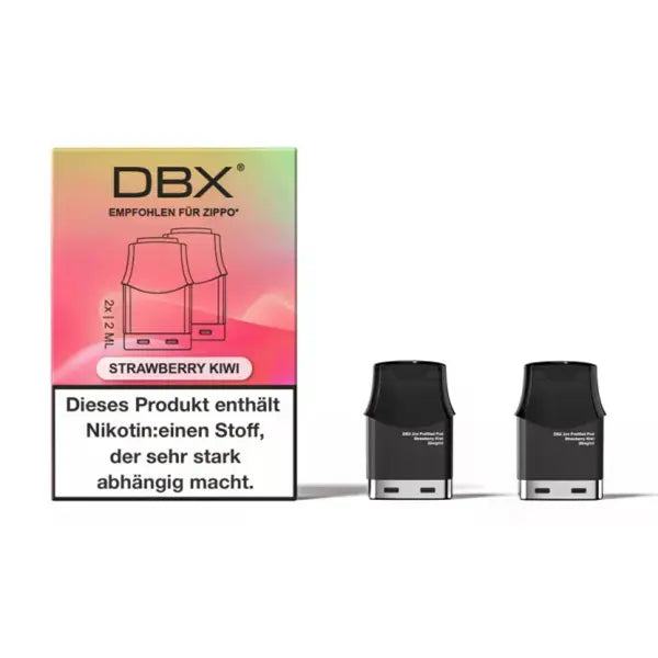 dbx zippo vaper pods kartuschen strawberry kiwi mit 20mg nikotinsalz im 2er pack
