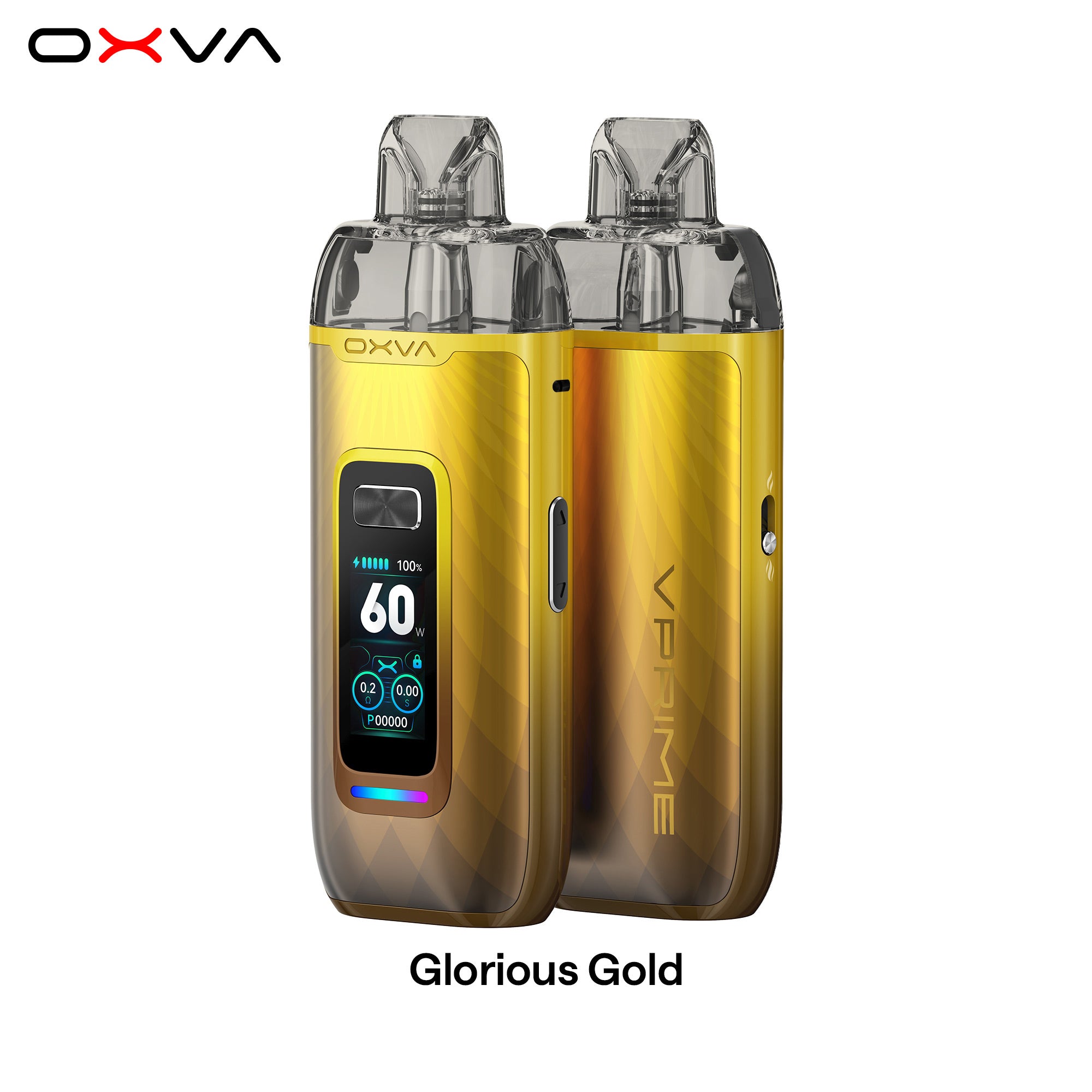 e-zigarette oxva vprime glorious gold vorne und hinten
