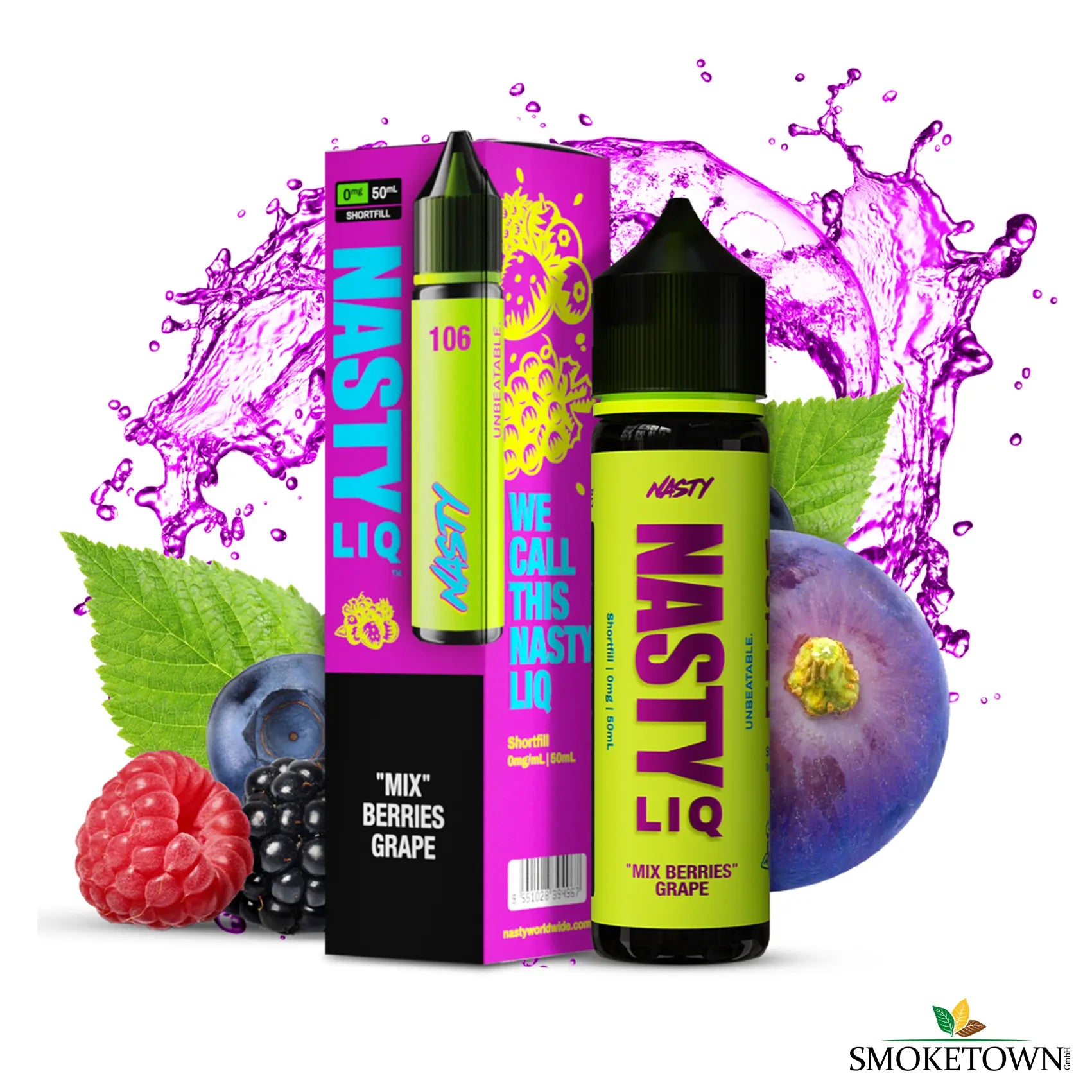NASTY LIQ berries grape 50ml shortfill e liquid traube beerenmix