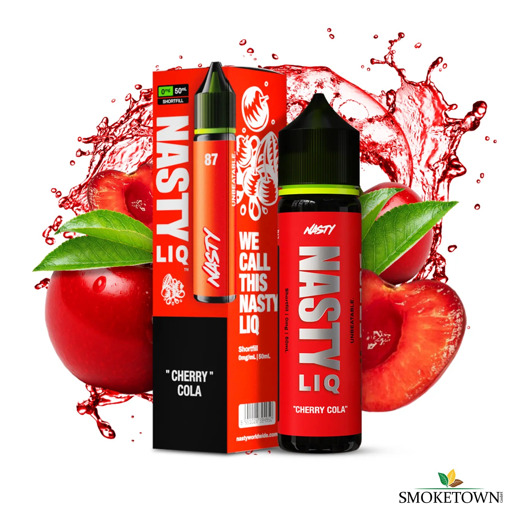 NASTY LIQ cherry cola 50ml shortfill e liquid kirsche cola