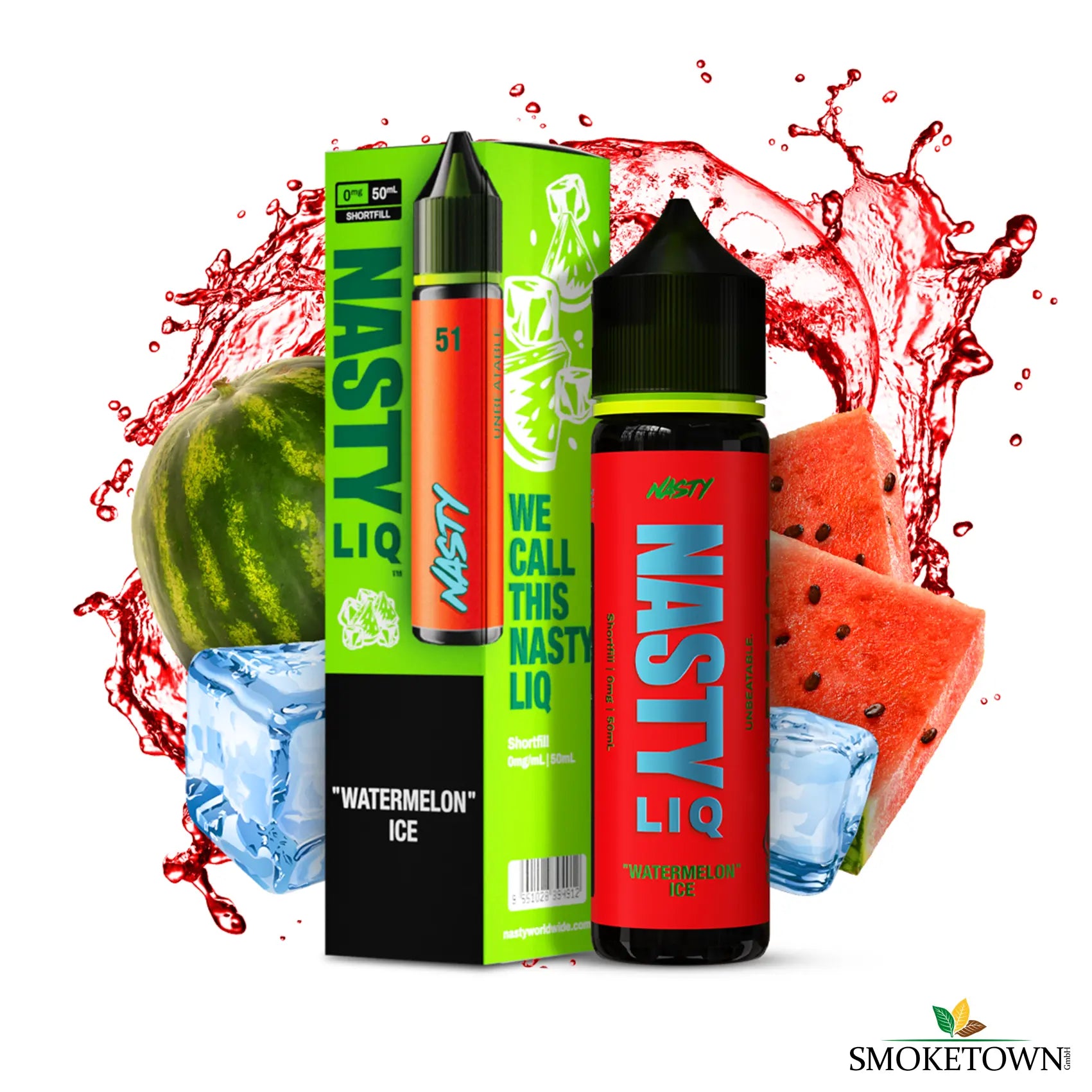 NASTY LIQ watermelon ice 50ml shortfill e liquid wassermelone eisig