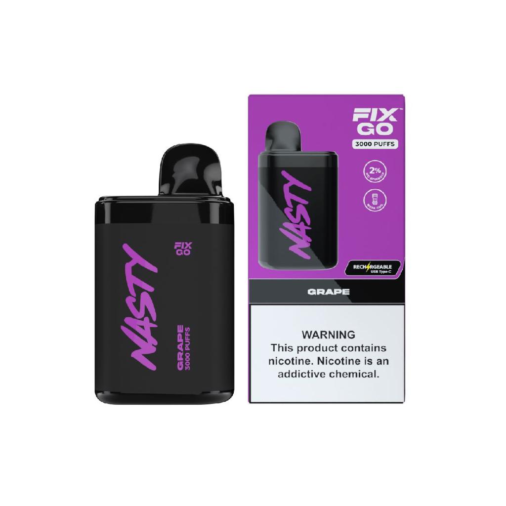 nasty vape fix go 3000 puffs mit 20mg nikotin grape