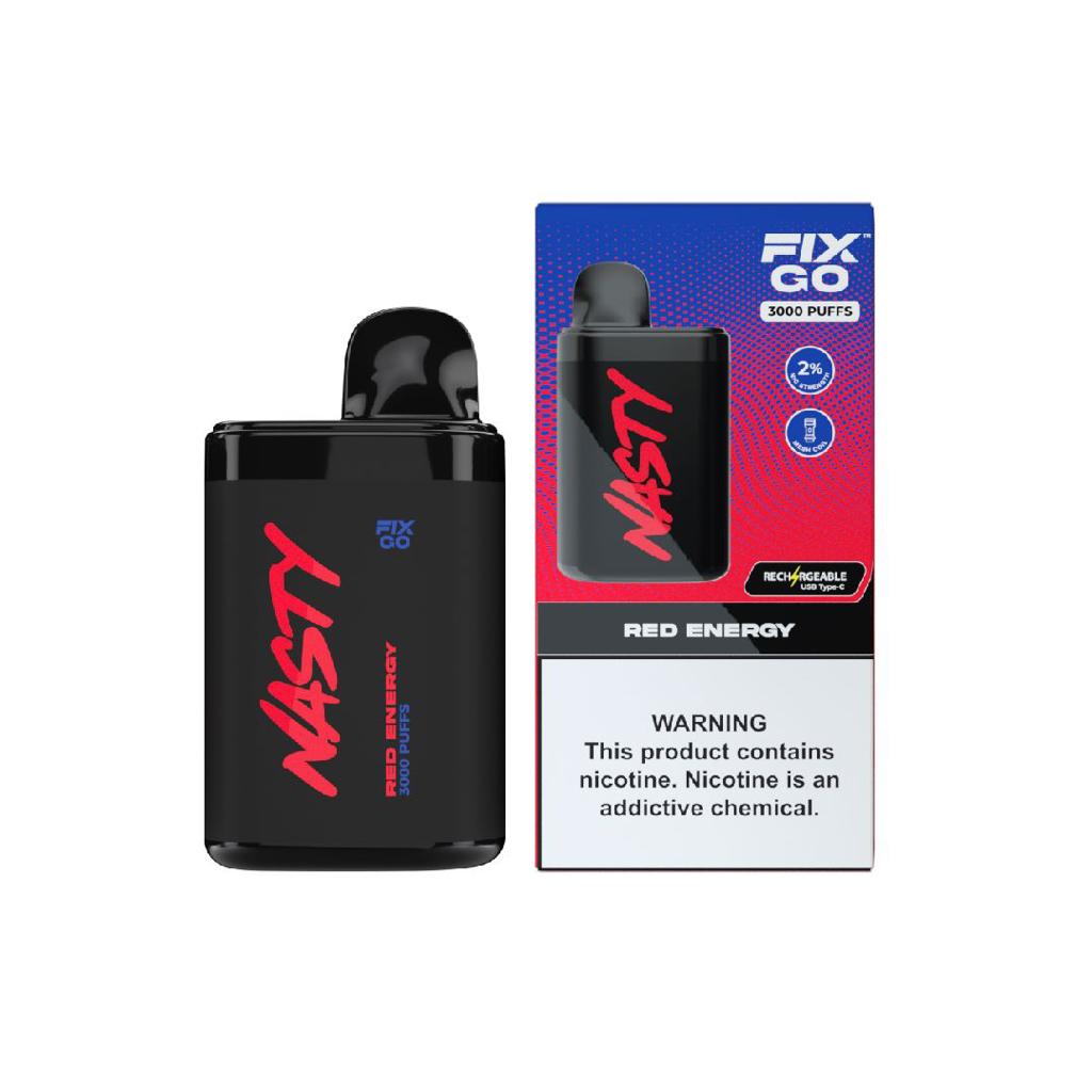 nasty vape fix go 3000 puffs mit 20mg nikotin red energy
