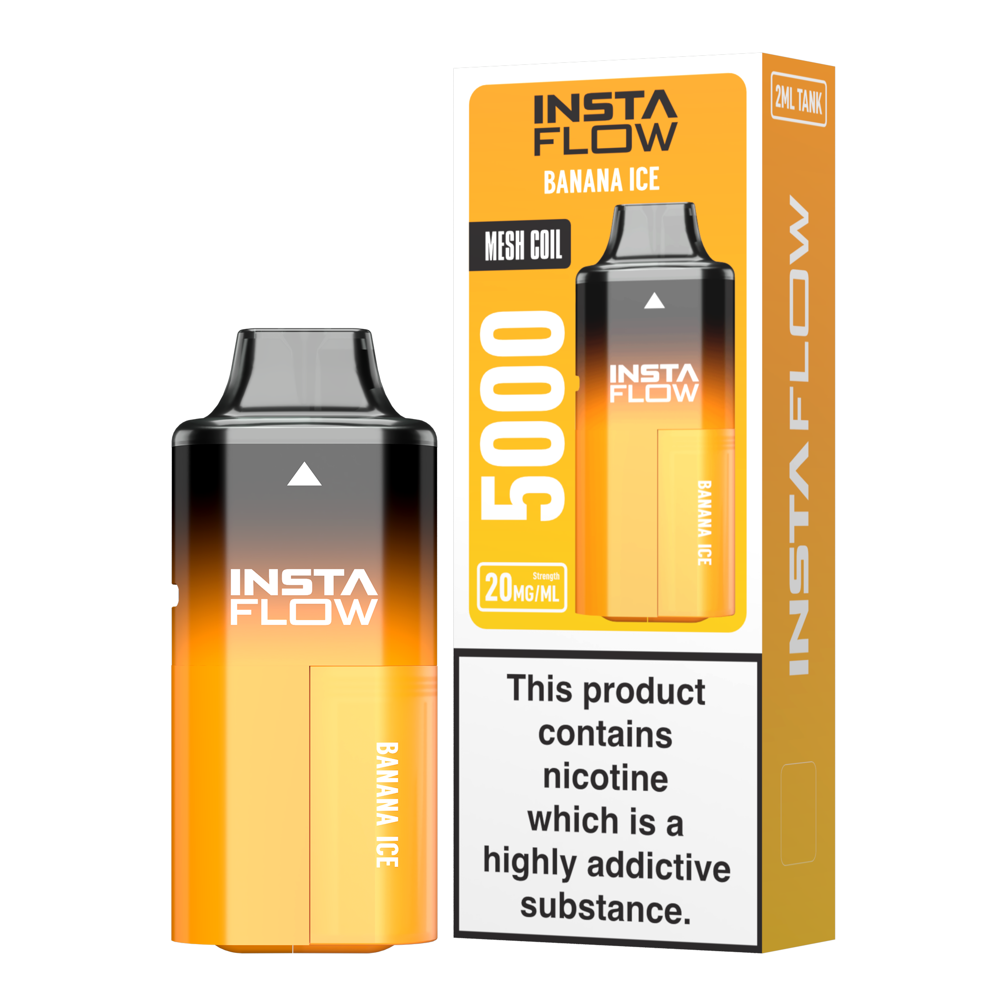 instaflow instabar 5000 puffs mit 20mg nikotin banana ice