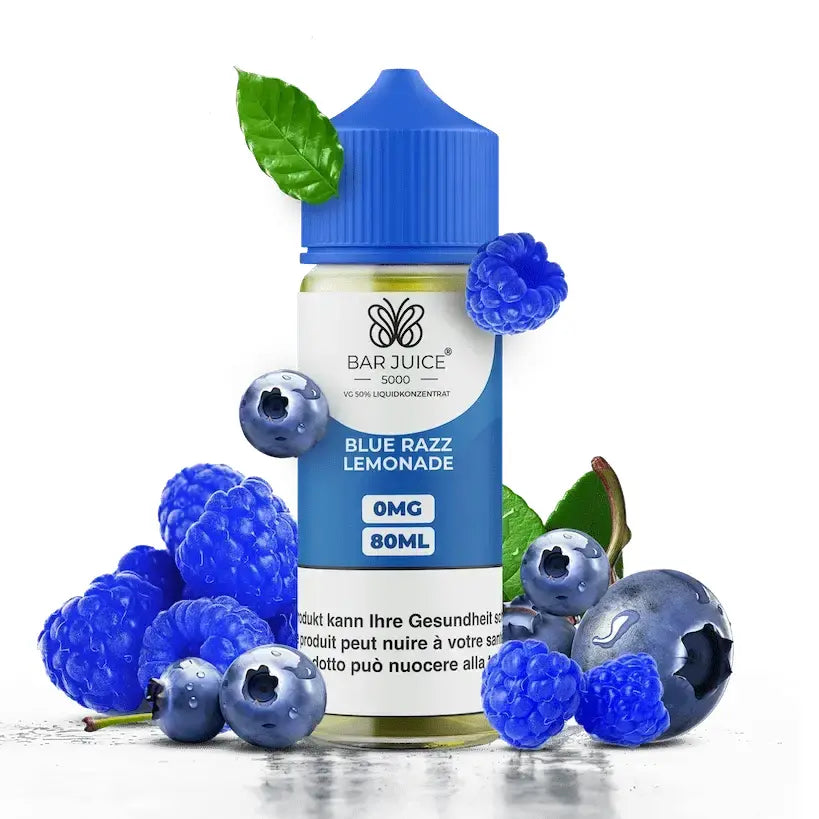 Bar Juice E-Liquid 80ml - Blue Razz Lemonade 0mg