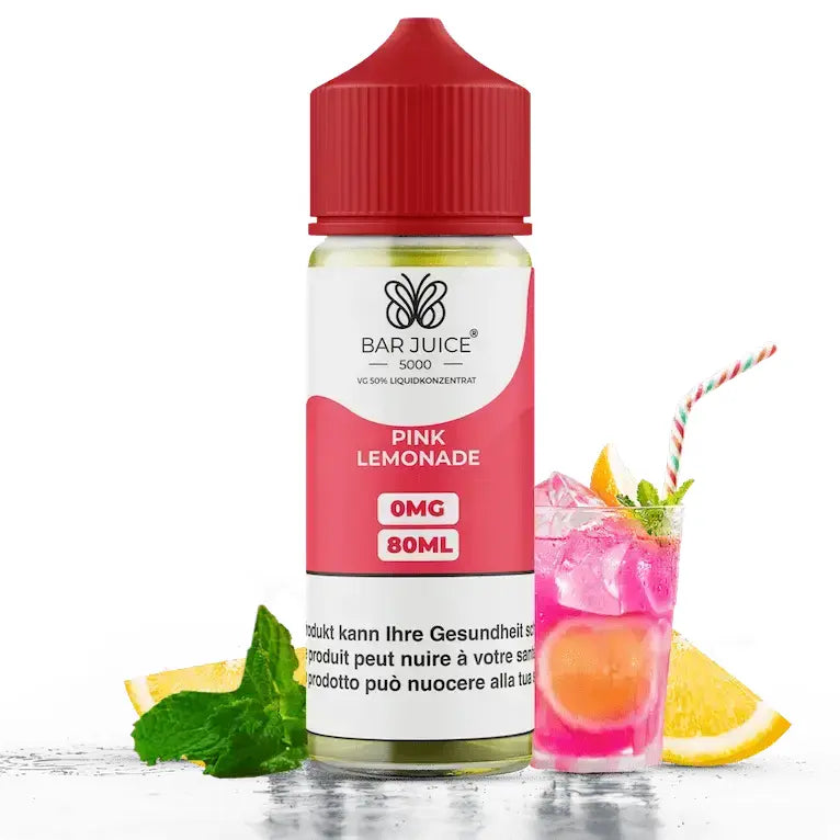 Bar Juice E-Liquid 80ml - Pink Lemonade 0mg