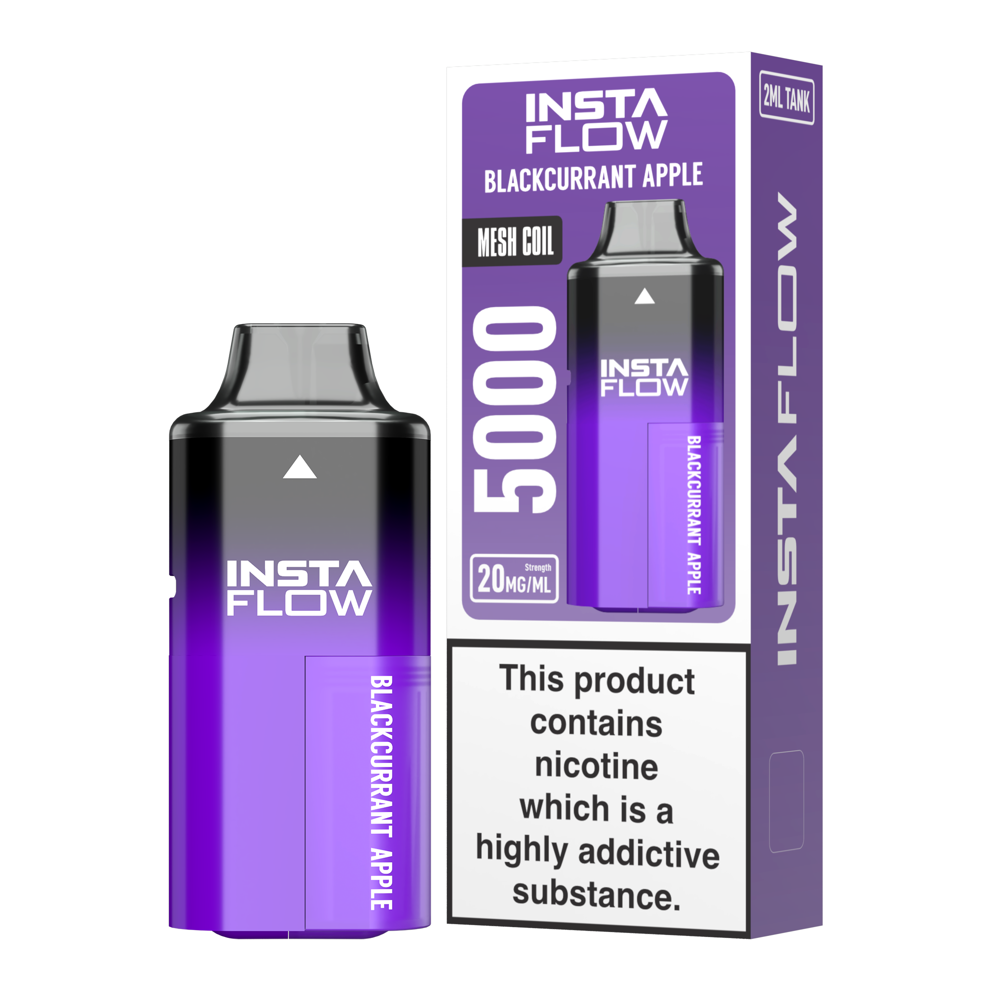 instaflow instabar 5000 puffs mit 20mg nikotin blackcurrant apple