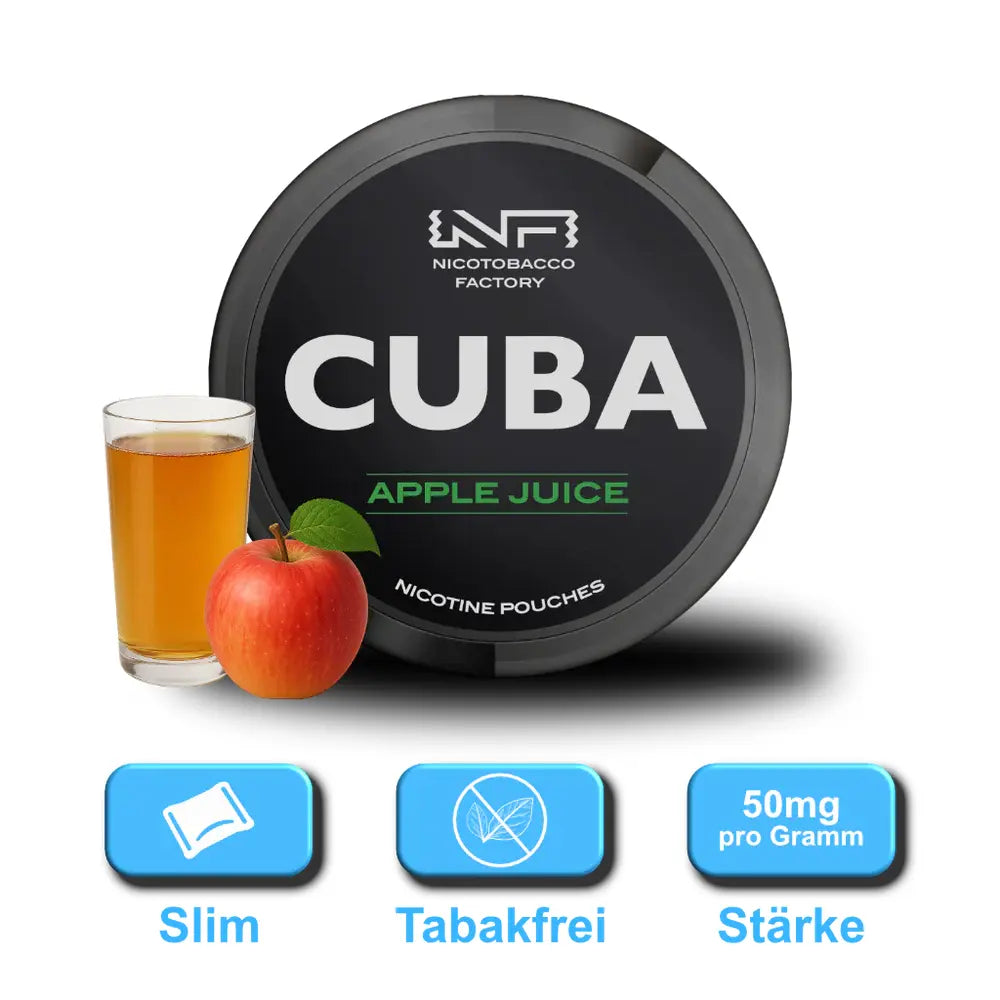 Cuba Snus Black Slim - Apple Juice 50mg