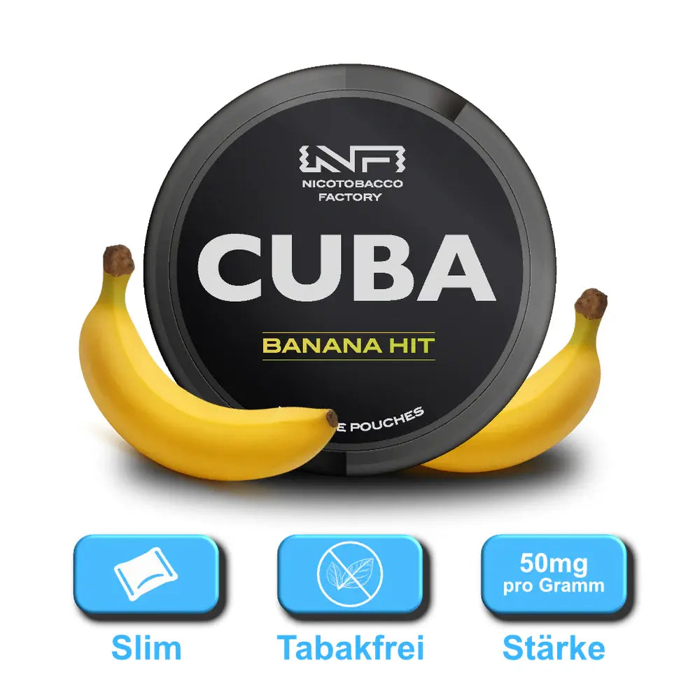 Cuba Snus Black Slim - Banana Hit 50mg