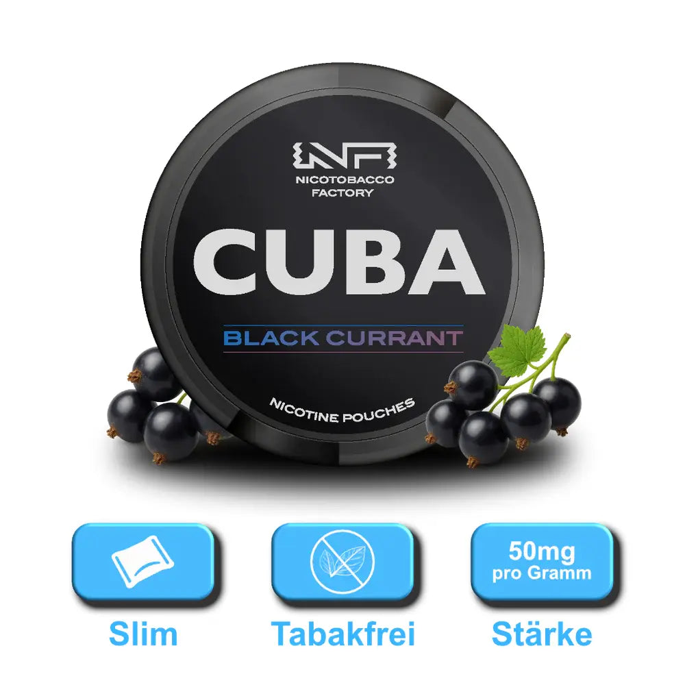 Cuba Snus Black Slim - Black Currant 50mg