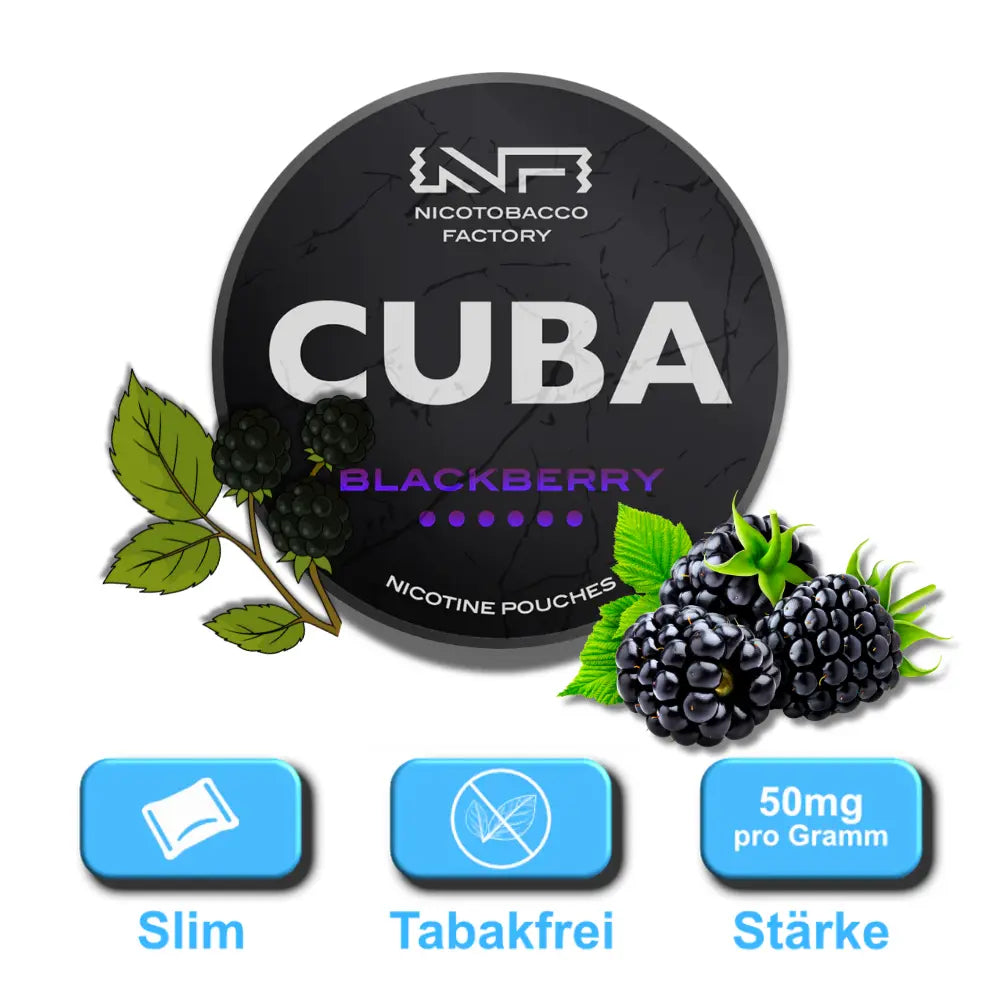 Cuba Snus Black Slim - Blackberry 50mg