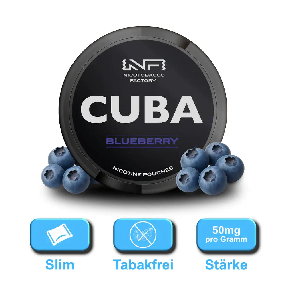 Cuba Snus Black Slim - Blueberry 50mg
