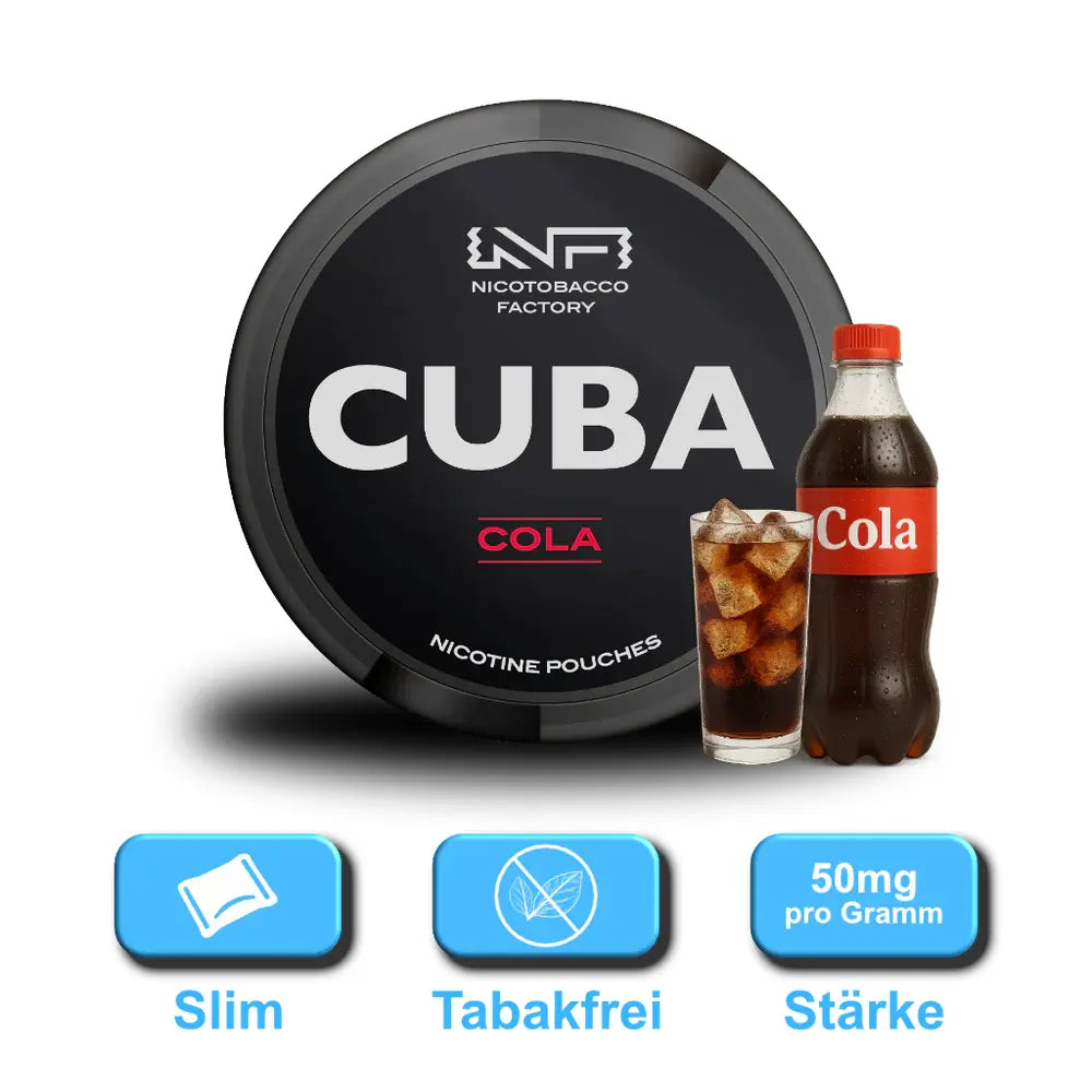 Cuba Snus Black Slim - Cola 50mg