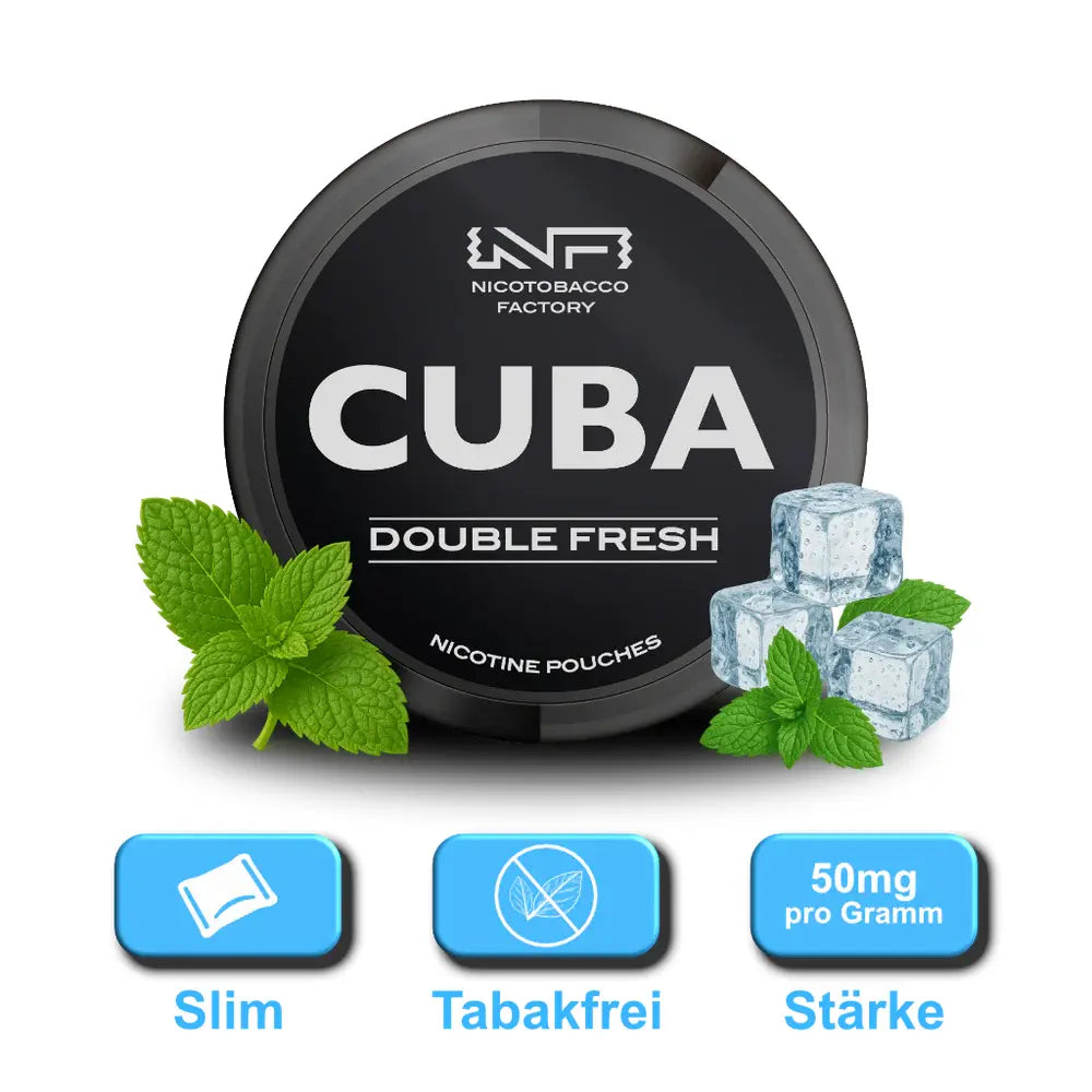 Cuba Snus Black Slim - Double Fresh