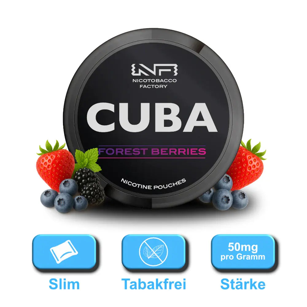 Cuba Snus Black Slim - Forest Berries 50mg