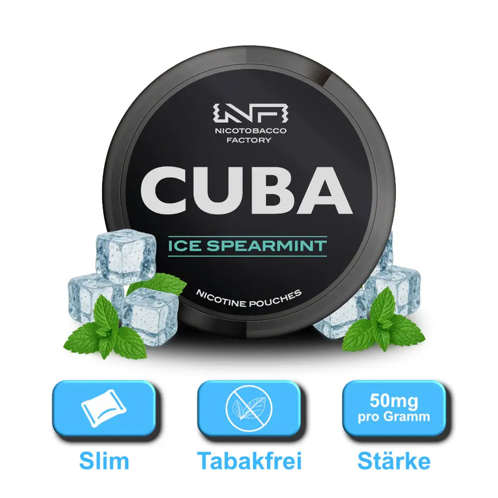 Cuba Snus Black Slim - Ice Spearmint 50mg