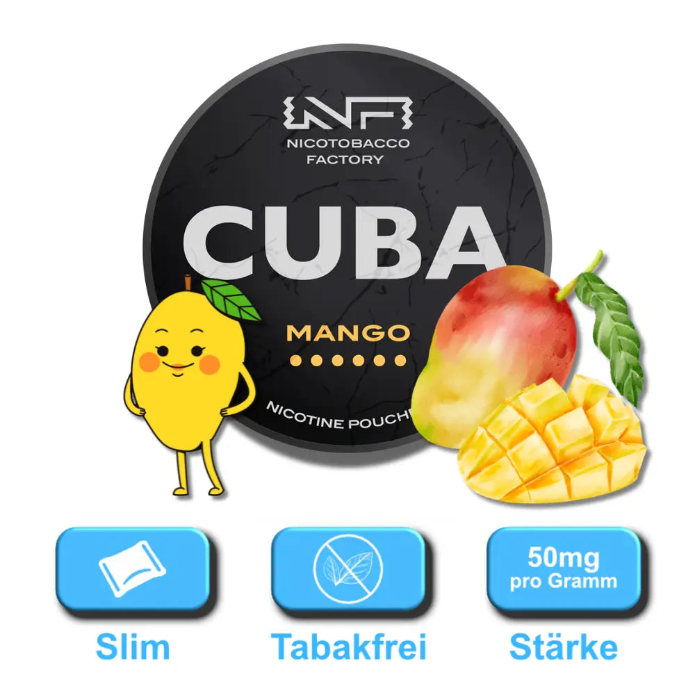Cuba Snus Black Slim - Mango 50mg