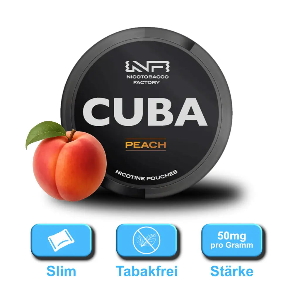 Cuba Snus Black Slim - Peach 50mg