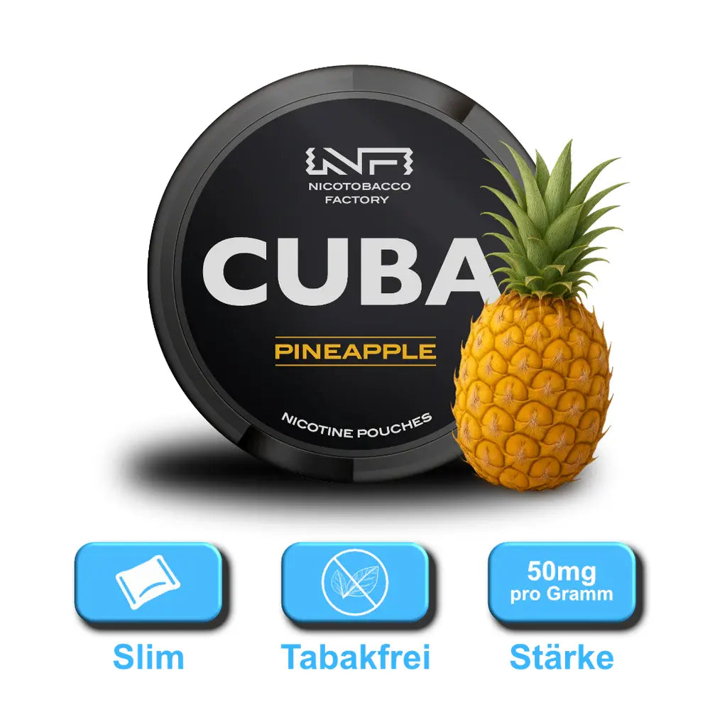Cuba Snus Black Slim - Pineapple 50mg