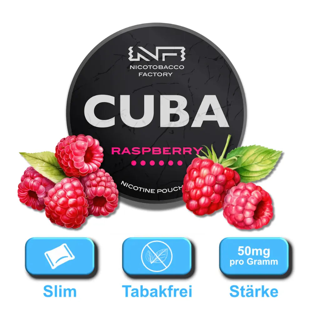 Cuba Snus Black Slim - Raspberry 50mg