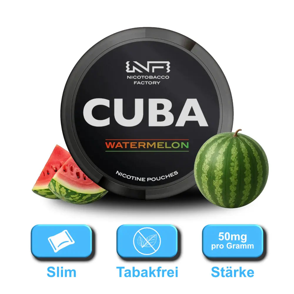 Cuba Snus Black Slim - Watermelon 50mg