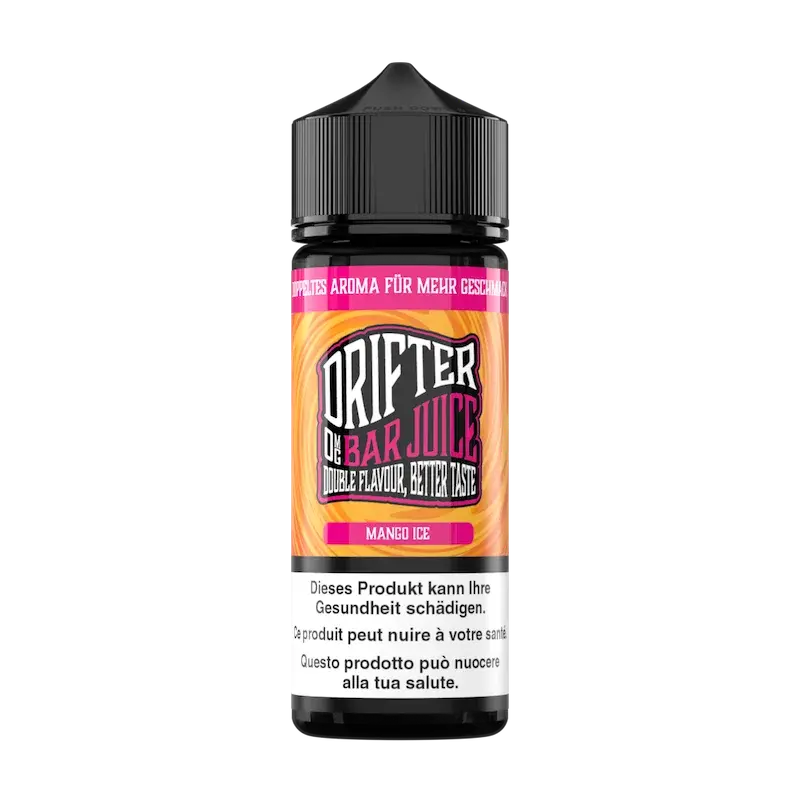 DRIFTER bar juice e liquid mango ice 100ml nachfuellflasche mit mango und menthol geschmack fuer e zigaretten in plastikflasche 0mg nikotin