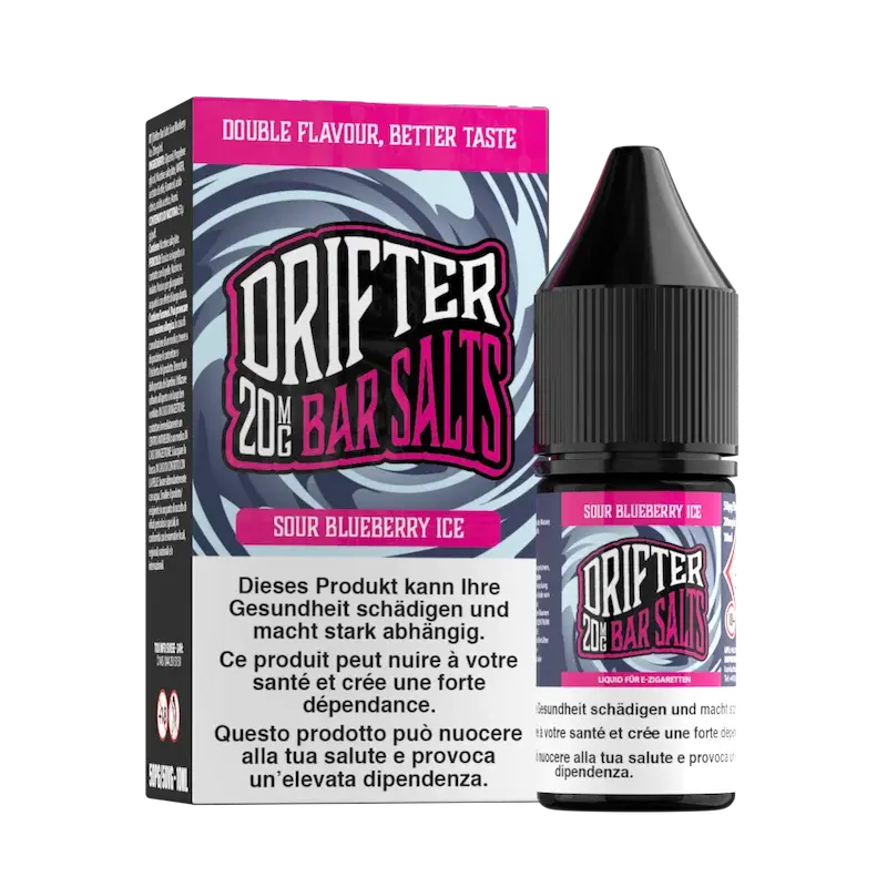 drifter bar salt sour blueberry ice 20mg e-liquid 10ml
