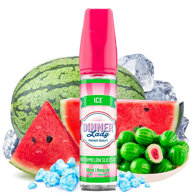 dinner lady watermelon slices ice e-liquid. 50ml ohne nikotin
