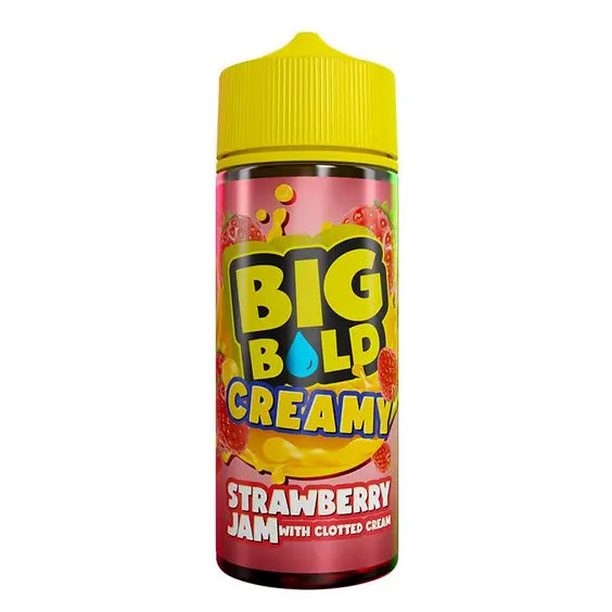 Big Bold E-Liquid 100ml - Creamy Strawberry Jam Clotted Cream 0mg