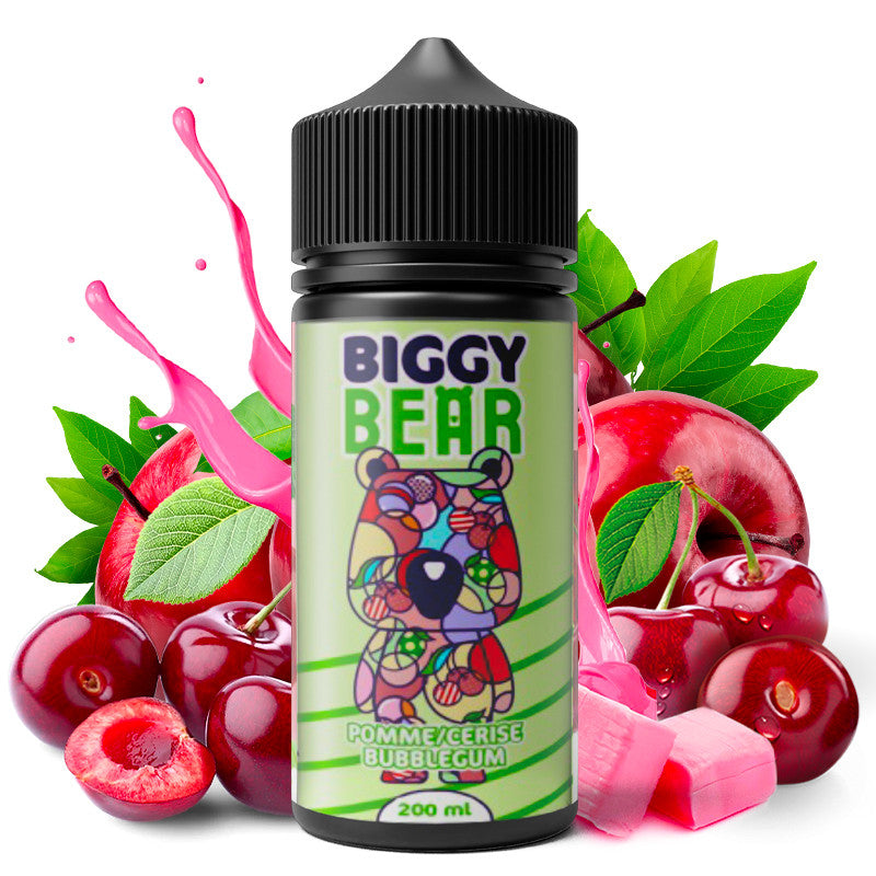 eliquid biggy bear apfel kirsch kaugummi 200ml, ohne nikotin