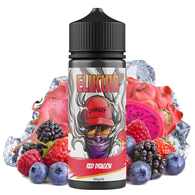ELIKUID e liquid red dragon 100ml nachfuellflasche mit drachenfrucht geschmack fuer e zigaretten in plastikflasche