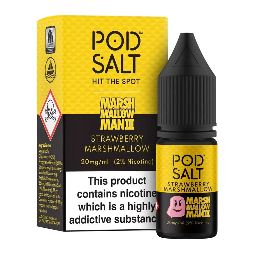 E-Liquid Pod Salt 10ml - Strawberry Marshmallow 20mg