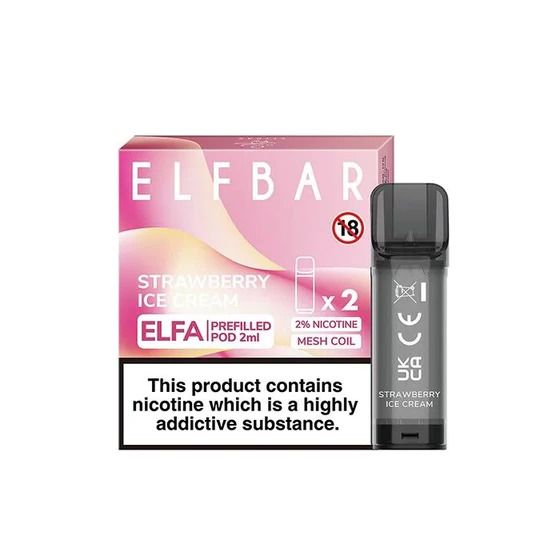 elf bar elfa pods strawberry ice cream 20mg nikotin 2 stück