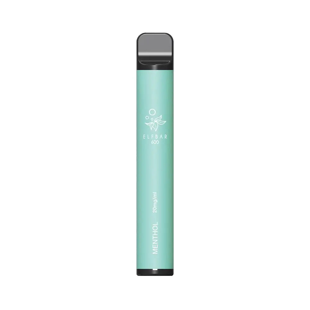 elf bar einweg vape mit 600 puffs und 20mg nikotin mit dem aroma menthol