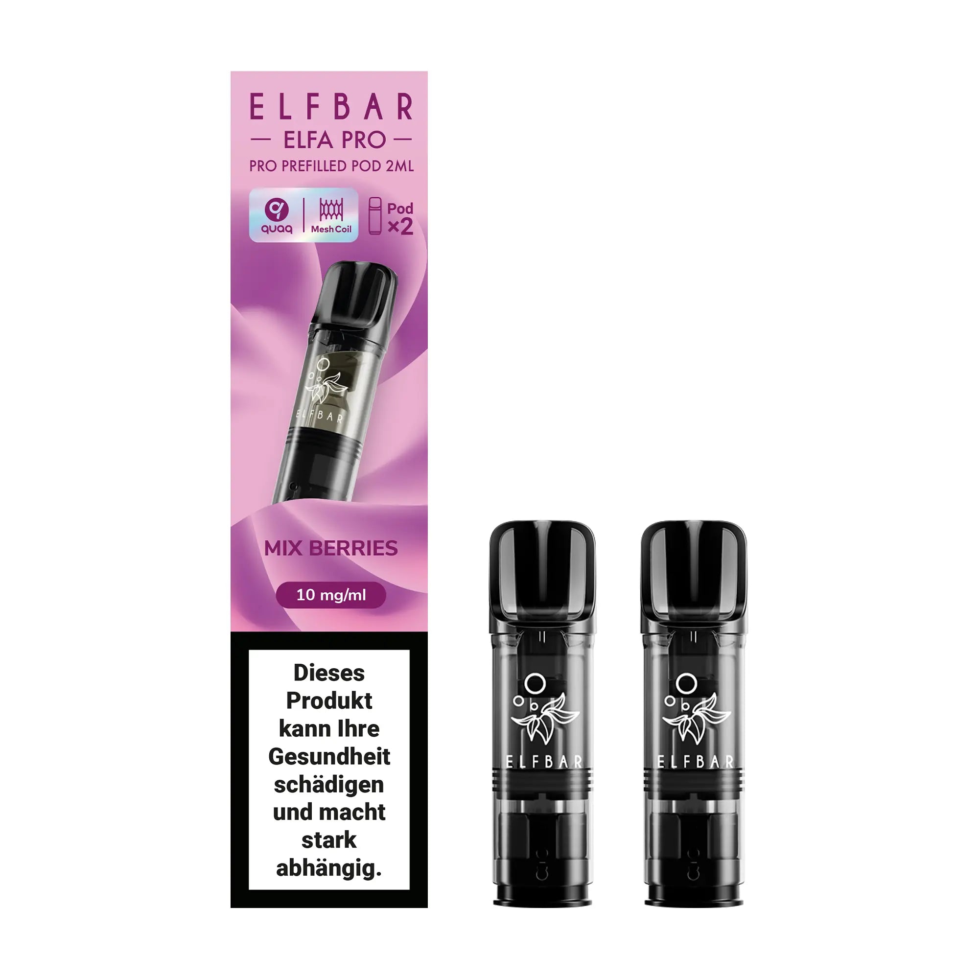 elfbar elfa pro pods 10mg mit mix berries aroma, 2 pods mit 1200 puffs