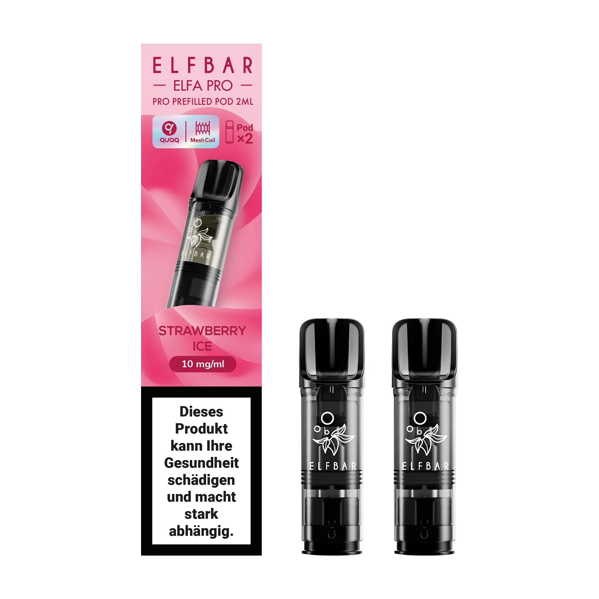 elfbar elfa pro pods 10mg mit strawberry ice aroma, 2 pods mit 1200 puffs