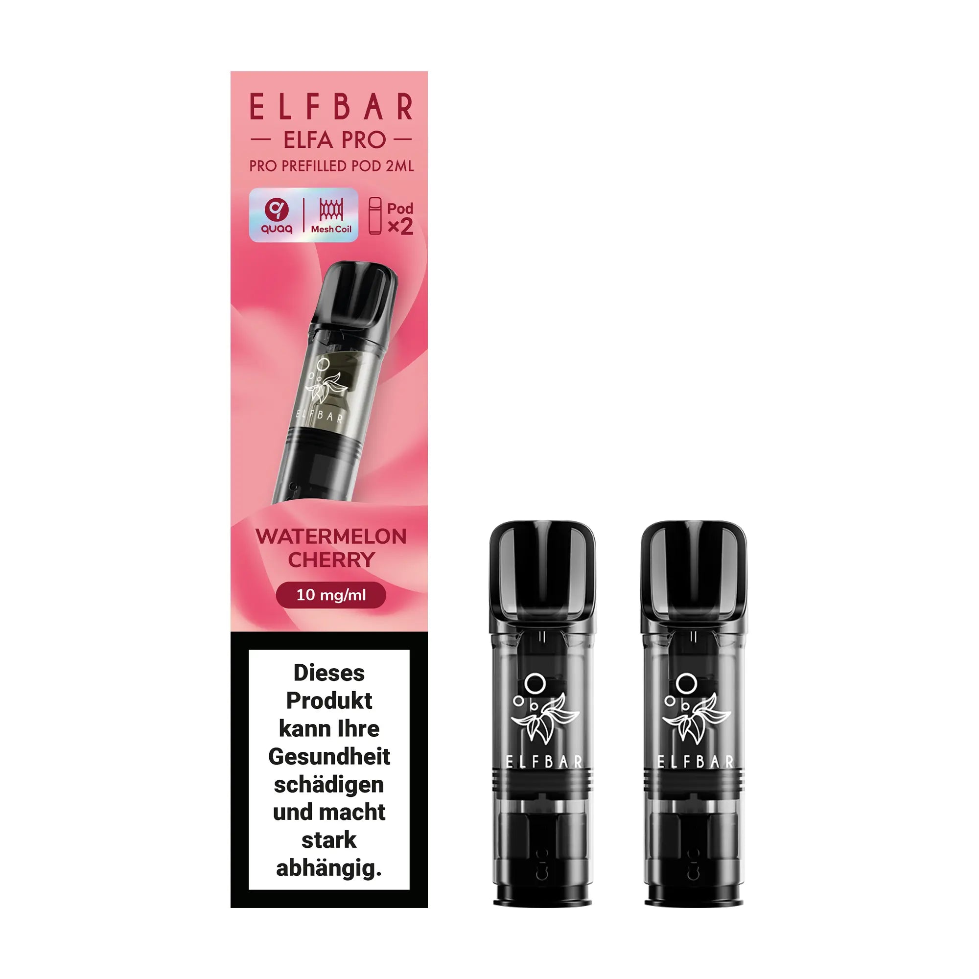 elfbar elfa pro pods 10mg mit watermelon cherry aroma, 2 pods mit 1200 puffs