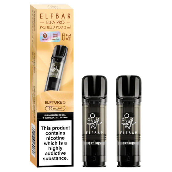 elfbar elfa pro pods 20mg mit elfturbo aroma, 2 pods mit 1200 puffs