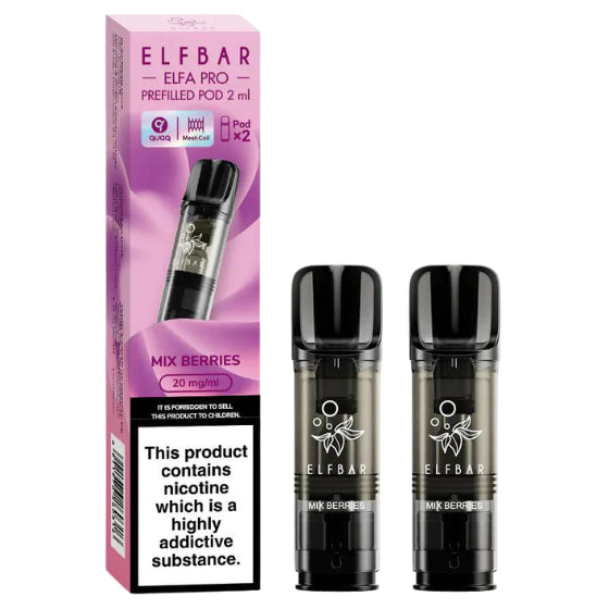 elfbar elfa pro pods 20mg mit beerenmix aroma, 2 pods mit 1200 puffs