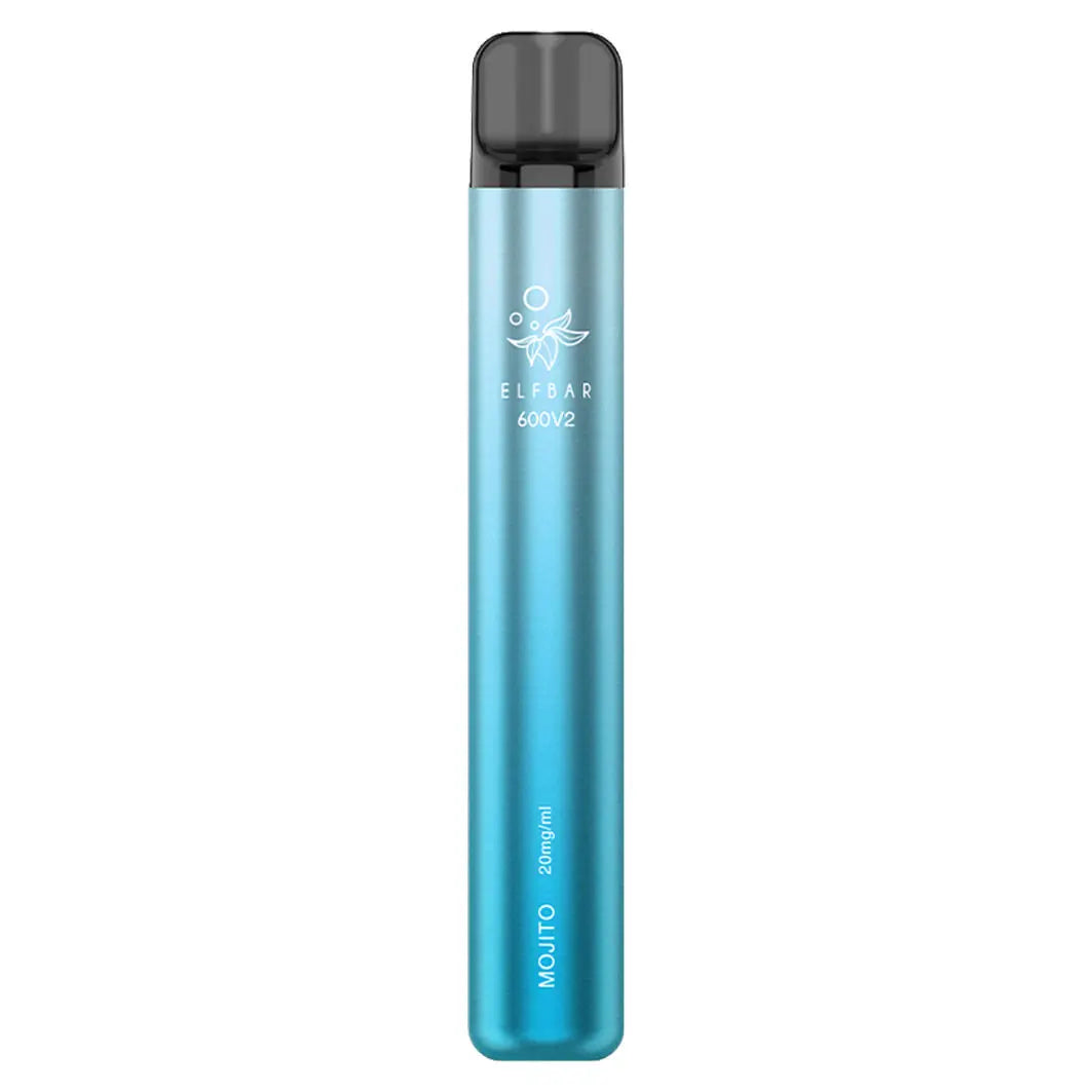 elf bar v2 einweg vape mit 600 puffs und 20mg nikotin mit dem aroma mojito